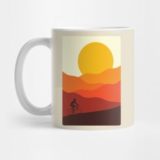 Into the Mountain Sunset. For the Hill Climber, the cyclist, the competitor. Mug